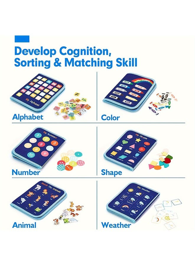 الكتب المزدحمة -97 لعبة من 7 هدايا لعيد ميلاد فتاة واحدة -أنشطة لتعلم مهارات الحياة قبل المدرسة، بما في ذلك الكلمات، والأرقام، والأشكال، واللون، والحيوانات، والطقس، واللعب السياحية - Image 4