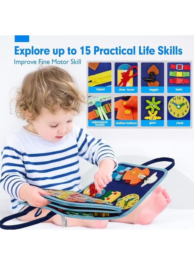 الكتب المزدحمة -97 لعبة من 7 هدايا لعيد ميلاد فتاة واحدة -أنشطة لتعلم مهارات الحياة قبل المدرسة، بما في ذلك الكلمات، والأرقام، والأشكال، واللون، والحيوانات، والطقس، واللعب السياحية - Image 3