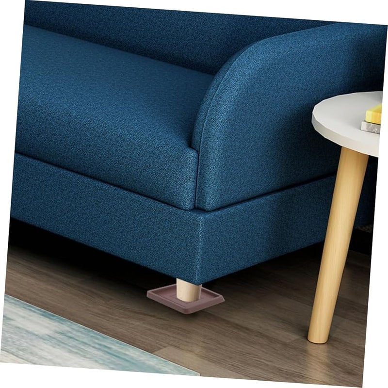 DOITOOL 8 Pack Non Slip Furniture Pads Rubber Coasters for Sofa Couch Feet - Image 4