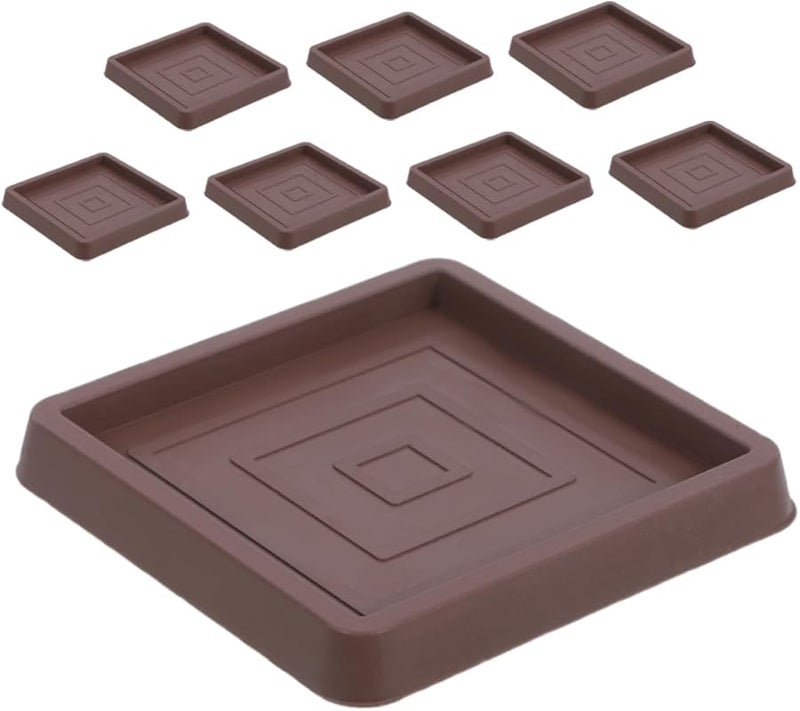DOITOOL 8 Pack Non Slip Furniture Pads Rubber Coasters for Sofa Couch Feet - Image 1