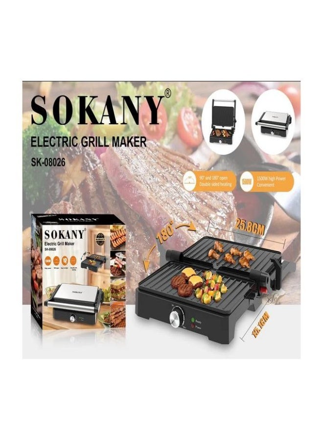 سوكاني شواية وصانعة سندوتشات سوكاني مع تحكم في درجة الحرارة - ١٥٠٠ وات (SK-08026) - Image 1