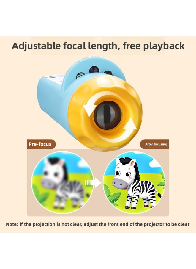 Generic - Projector Flashlight Children's Children's Children's Day Gift Educational Early Education Star Light Toy Girl Boy Baby Story Machine-Color:Little White Rabbit [12 Sets Of Themes, 96 Patterns, Free Batteries + Screwdriver + Exquisite Gift Box] - Image 1