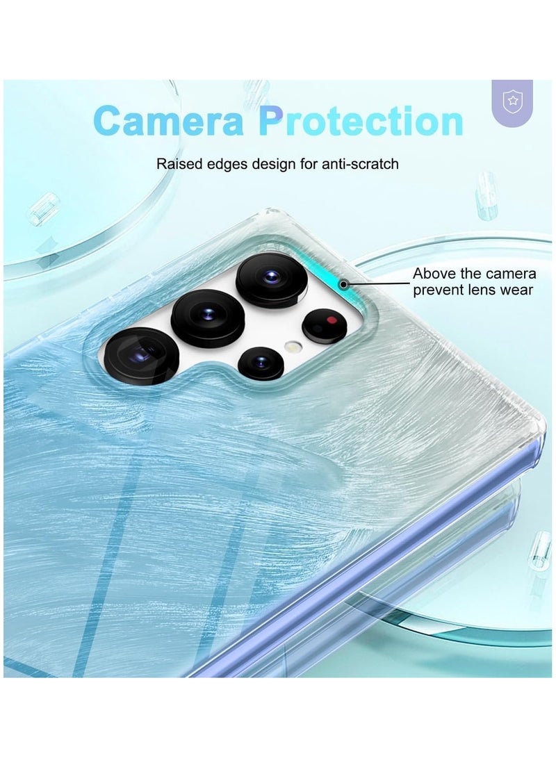 عام جراب هاتف جالاكسي اس 24 الترا ، جراب لكامل الجسم ، جراب واقي نحيف للنساء شفاف متدرج ، مضاد للخدش ، امتصاص الصدمات - Image 2