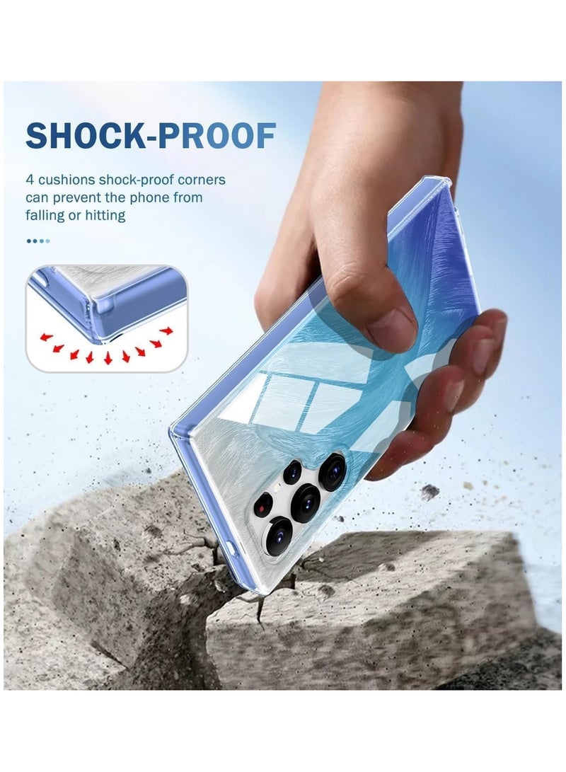 عام جراب هاتف جالاكسي اس 24 الترا ، جراب لكامل الجسم ، جراب واقي نحيف للنساء شفاف متدرج ، مضاد للخدش ، امتصاص الصدمات - Image 5