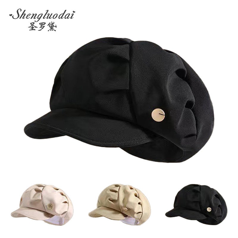 Ladies Cloud Beret Wrinkle-Resistant Petite Visor Black - Image 2