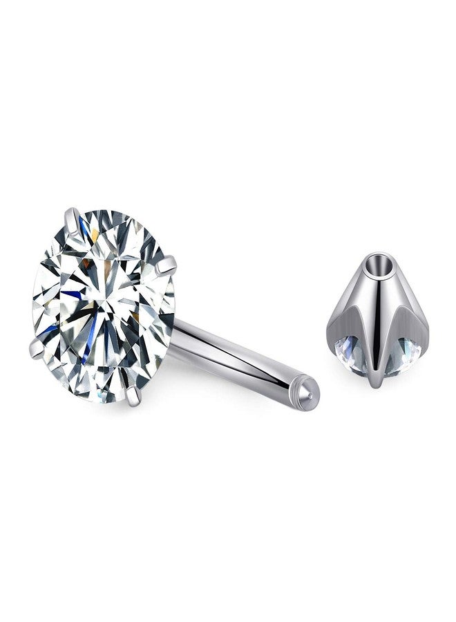 واي أتش إم إم YHMM 14G 3/8"(10mm) حلقات سرة من الفولاذ الجراحي مرصعة بالزركونيا المكعبة المستديرة، حلق سرة، مسمار ثقب الجسم (قطعتان شفاف + AB شفاف) - Image 2