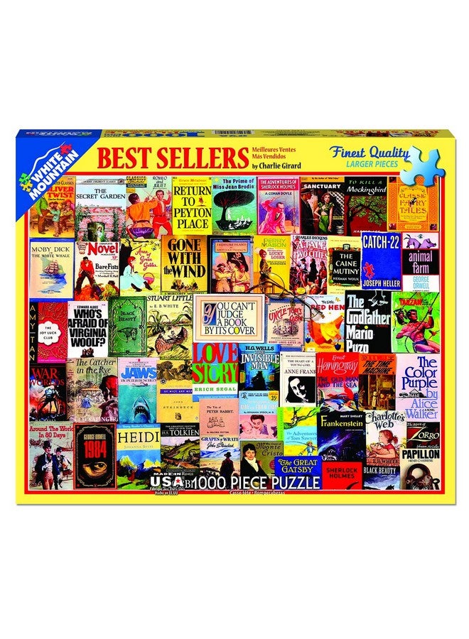 وايت ماونتن ألغاز وايت ماونتن "الأكثر مبيعًا"، أغلفة كتب عتيقة مجمعة، أحجية تركيب الصور المقطوعة من ١٠٠٠ قطعة - Image 2