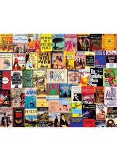 WHITE MOUNTAIN White Mountain Puzzles "Best Sellers", Vintage Book Covers Collage, 1000 Piece Jigsaw Puzzle  - Image 1