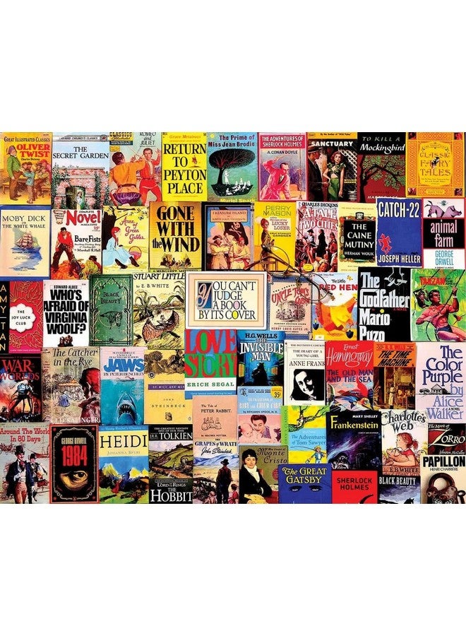 وايت ماونتن ألغاز وايت ماونتن "الأكثر مبيعًا"، أغلفة كتب عتيقة مجمعة، أحجية تركيب الصور المقطوعة من ١٠٠٠ قطعة - Image 1