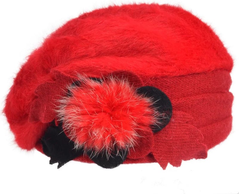 VECRY Women's 100% Wool Bucket Hat Felt Cloche Beret Dress Winter Beanie Hats - Image 2