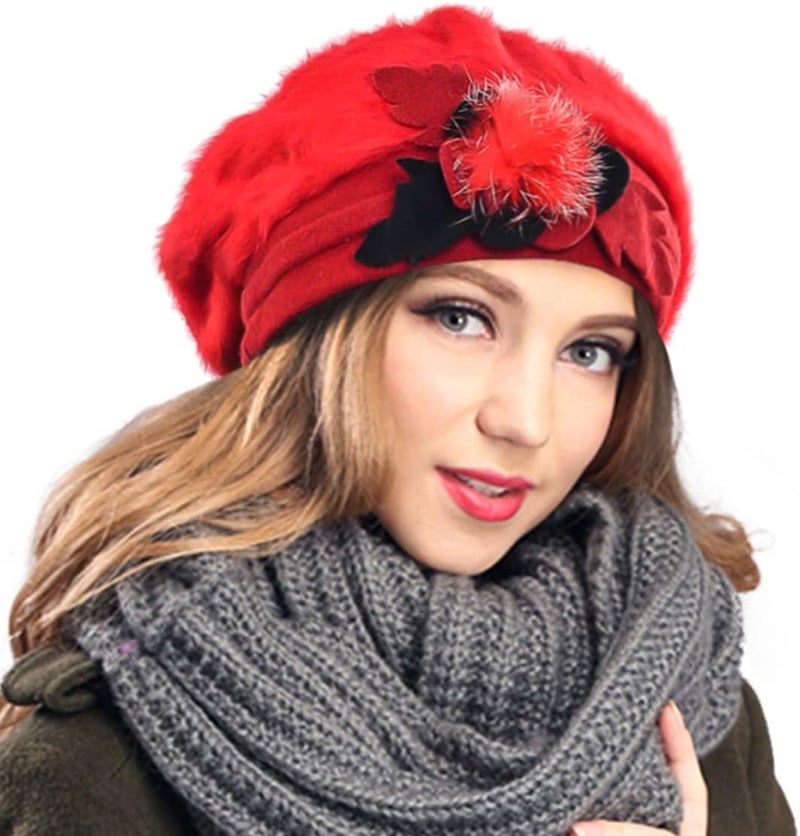 VECRY Women's 100% Wool Bucket Hat Felt Cloche Beret Dress Winter Beanie Hats - Image 3
