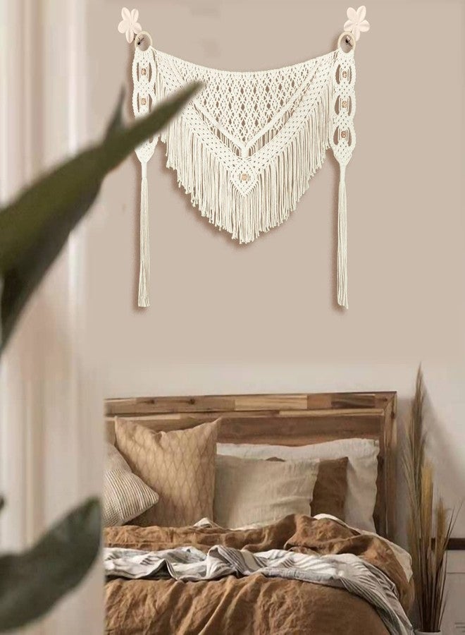kiido Large Macrame Wall Hanging Boho Tapestry Curtain Fringe Woven Bohemian Wall Decor Home Decoration for Apartment Bedroom Living Room Gallery Baby Nursery-Blossom 35.4" W X 26" H - Image 5