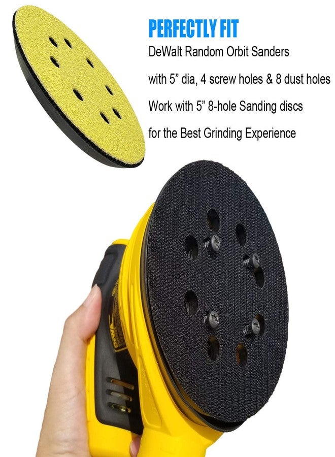 Tockrop 5" Hook-&-Loop Replacement Sander Pad for DeWalt DWE6423/6423K, DWE6421/6421K, DCW210B Random Orbital Sander - 5 Inch Aluminum Alloy Sanding Pad for Part Number DWE64233 & N329079 … - Image 5