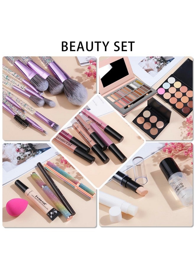 pomcral Travel Makeup Kit, Makeup Kit For Women Full Kit, Makeup Kit for Girls Ages 8-12, Makeup Set For Teens Girls Beginner Make Up Kits For Adult Holiday Gift Set - Image 2