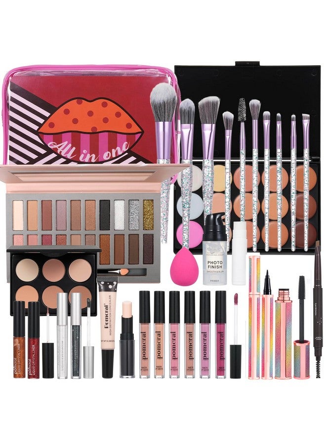 pomcral Travel Makeup Kit, Makeup Kit For Women Full Kit, Makeup Kit for Girls Ages 8-12, Makeup Set For Teens Girls Beginner Make Up Kits For Adult Holiday Gift Set - Image 1