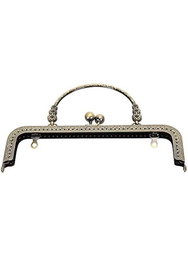 مشبك قبلة لإطار المحفظة، قفل مشبك قبلة بإطار معدني، 20.5 سم لإطار المحفظة DIY، صناعة المحفظة DIY، صناعة الحقائب - Image 3