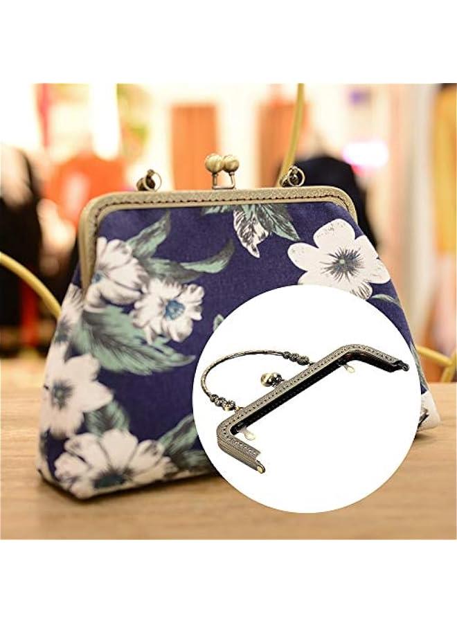 مشبك قبلة لإطار المحفظة، قفل مشبك قبلة بإطار معدني، 20.5 سم لإطار المحفظة DIY، صناعة المحفظة DIY، صناعة الحقائب - Image 5