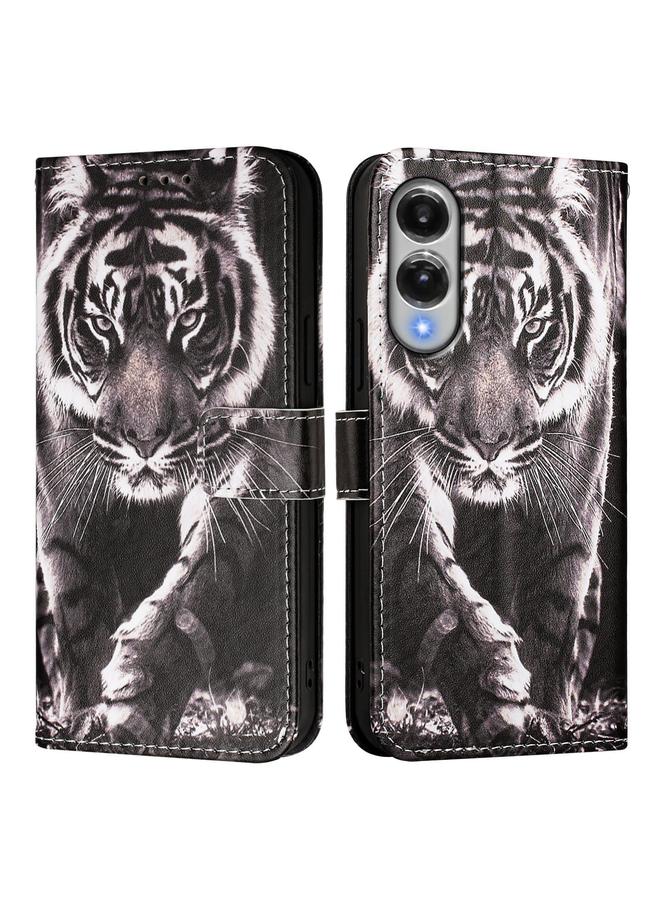 اس-توب جراب لهاتف Samsung Galaxy S25 Edge 5G بنمط رسم ملون من الجلد المنسوج البسيط - Image 2