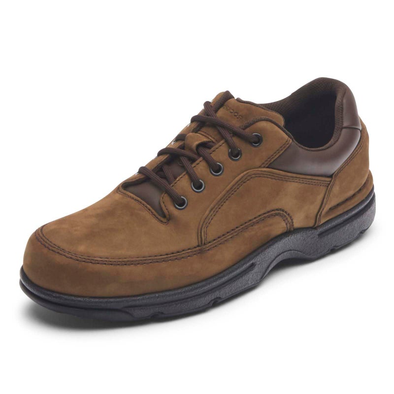 Rockport Men's Eureka Walking Shoe, Chocolate Nubuck, 10.5 X-Wide - Image 1