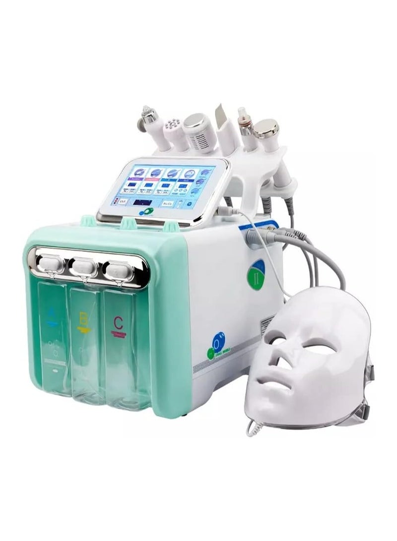 لا بيرلا  تك جهاز تنظيف الوجه بالأوكسجين والهيدروجين، بخاخ هيدرا فيشال 7 في 1 لتجديد شباب البشرة بالشفط بتفريغ الهواء وإزالة الرؤوس السوداء وحب الشباب، - Image 1