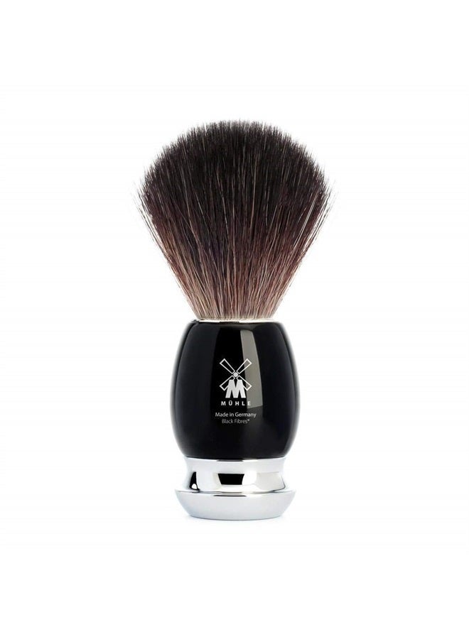 MÜHLE VIVO Black Fibre Shaving Brush - Creates Rich Lather of Soap or Cream