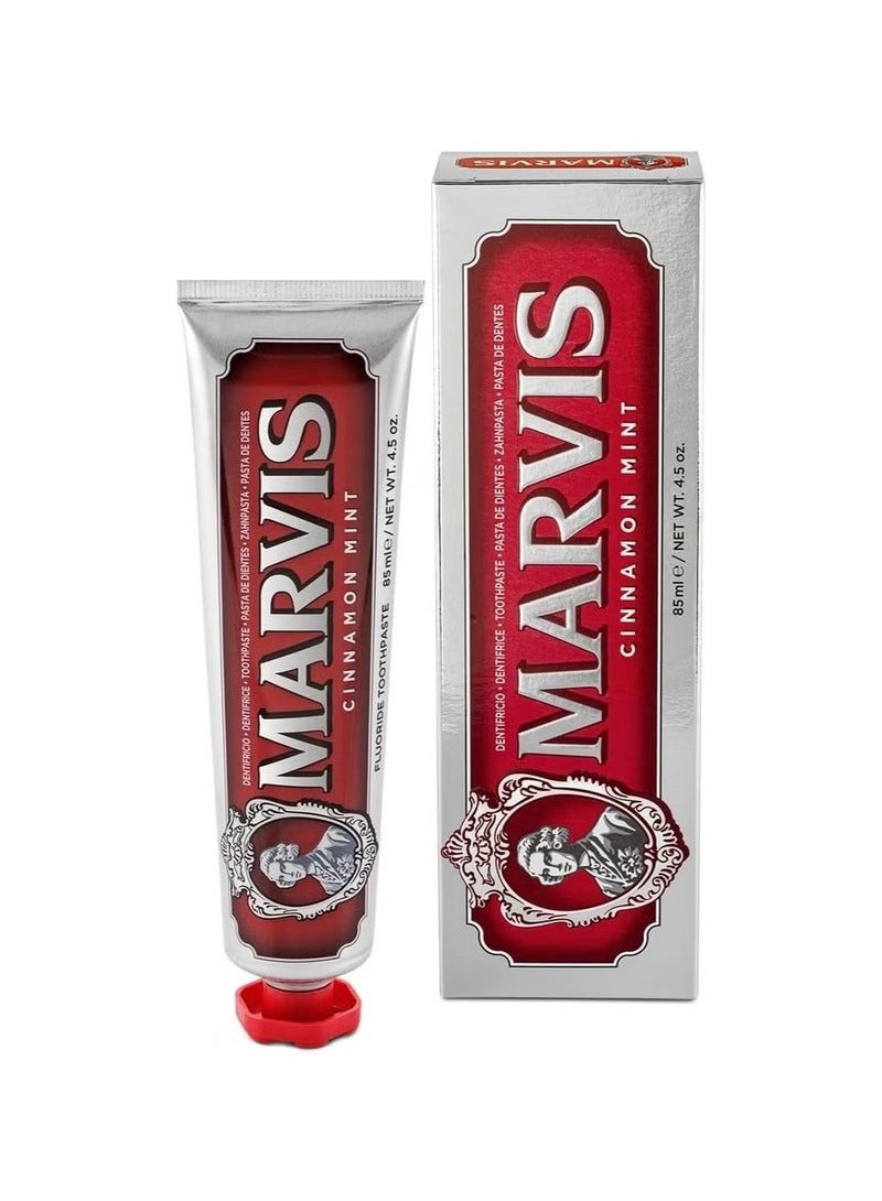 مارفيس معجون أسنان مارفيس القرفة النعناع 85 مل - حلوة غريبة، خيار لتبييض الأسنان وتنظيفها - Image 1