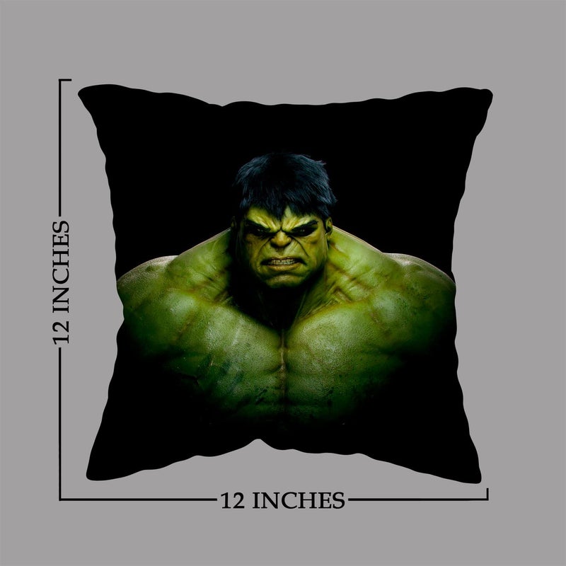 GiftoKing GiftoKing Hulk Pillow for Kids Special and Youngsters Also GKHC93 Multicolour Pack of 1 12x12 Inch - Image 2