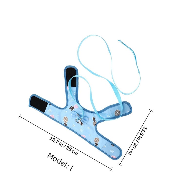 Adjustable Rabbit Harness And Leash Set Soft Vest For Walking Size L Pink Blue - Image 3