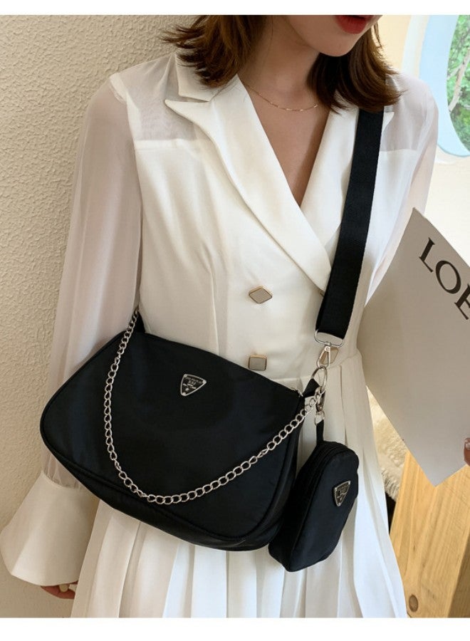 WAOKN Fashion and popular summer Korean handbag women's bag all-match two-piece set fashion chain shoulder Messenger bag  - Image 3
