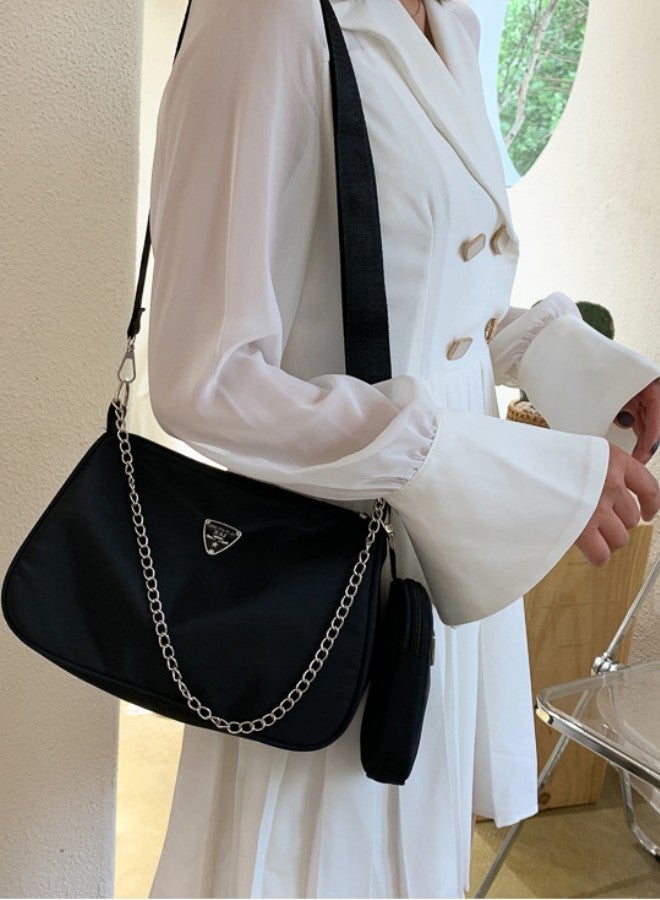 WAOKN Fashion and popular summer Korean handbag women's bag all-match two-piece set fashion chain shoulder Messenger bag  - Image 2
