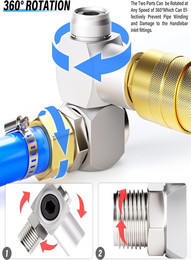 TAILONZ PNEUMATIC 1/4 Inch Air Tool Swivel Fitting 360 Degree Swivel Air Hose Connector Industrial Portable Air Tool Adapter (Pack of 4) - Image 4