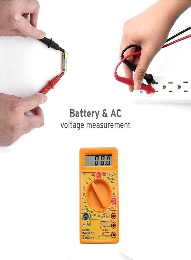 D&V Digital Multimeter Campus Component Digital Multimeter, Yellow - Image 4