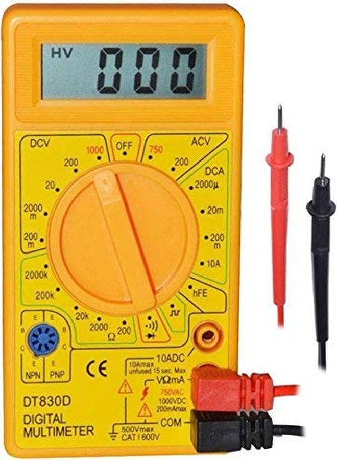 D&V Digital Multimeter Campus Component Digital Multimeter, Yellow - Image 5