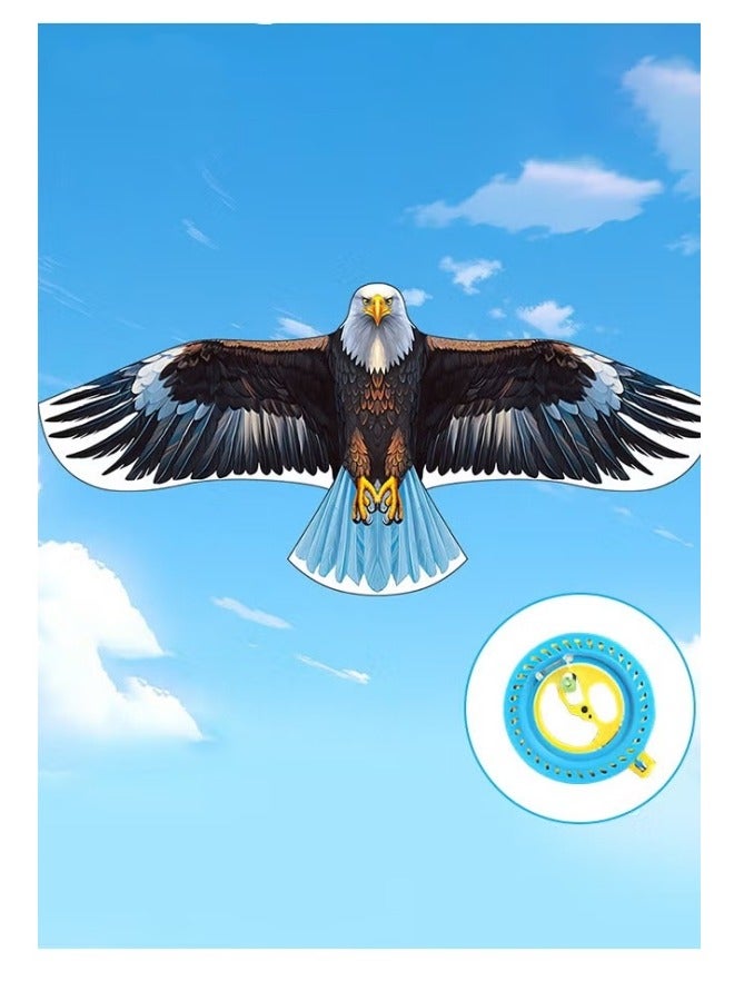 MIXDE Eagle Kite for Kids & Adults, 63" x 27.6" Large Beginner Kite, Huge Kite with 984ft Line Handle, Easy to Fly Single Line Kite Beach Kites for Outdoor Activities & Family Trip - Image 1