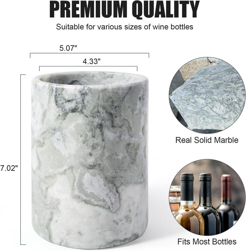 BCS Marble Wine Bottle Chiller Bucket - Versatile Wine Chillers for Bottles - Handcrafted Wine & Champagne Cooler for Parties, Dinner - Applicable to Kitchen Utensil Holder Ideal for Wine Enthusiasts - Image 3