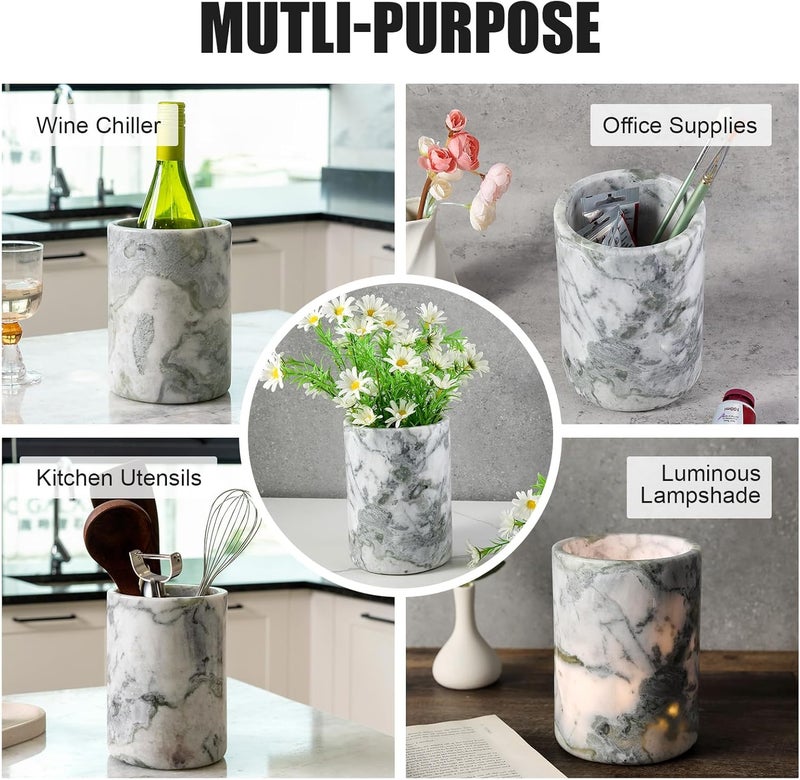 BCS Marble Wine Bottle Chiller Bucket - Versatile Wine Chillers for Bottles - Handcrafted Wine & Champagne Cooler for Parties, Dinner - Applicable to Kitchen Utensil Holder Ideal for Wine Enthusiasts - Image 5