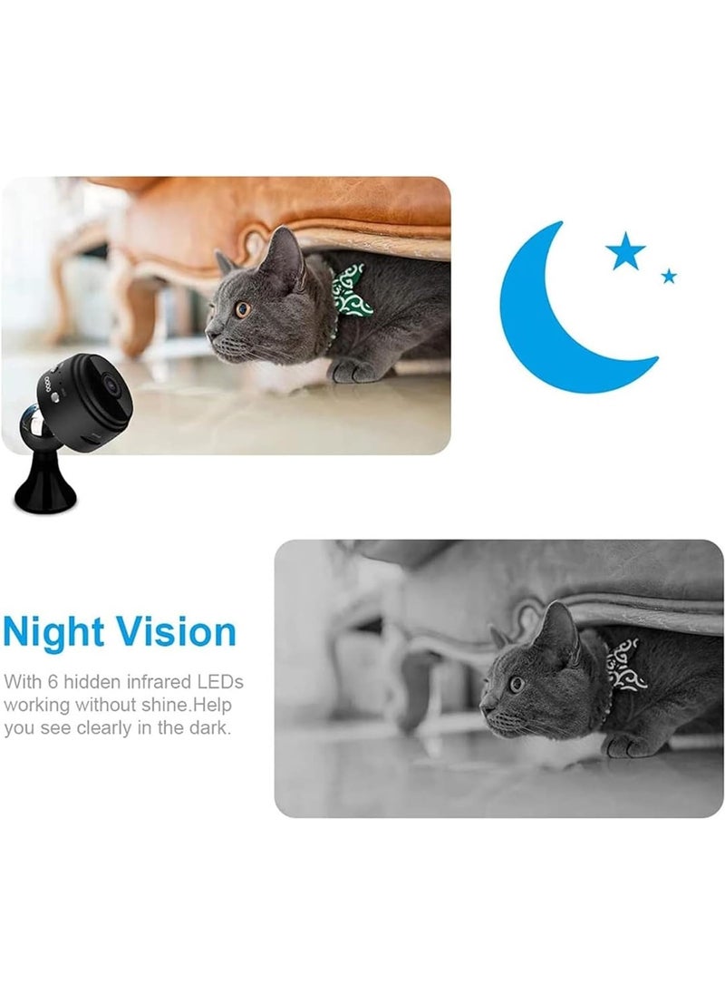 Secret Camera Spy Camera WiFi Home Security Camera Mini Hidden Camera Video Recorder Night Vision Live Feed Playback Phone App Control Nanny Cam Pet Camera