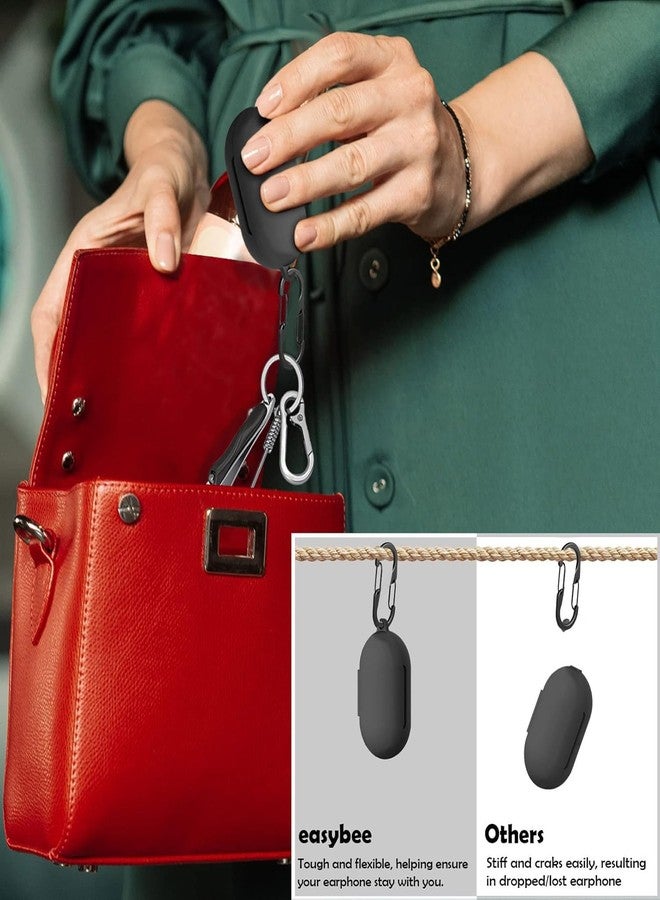 EasyBee [2 Pack] easyBee Case Compatible with Sony WF-C700N Bluetooth Headphone Charging Cover with 2 Keychain, Soft Liquid Silicone Ultra Thin Shockproof Protective Kit - Black Blue - Image 3