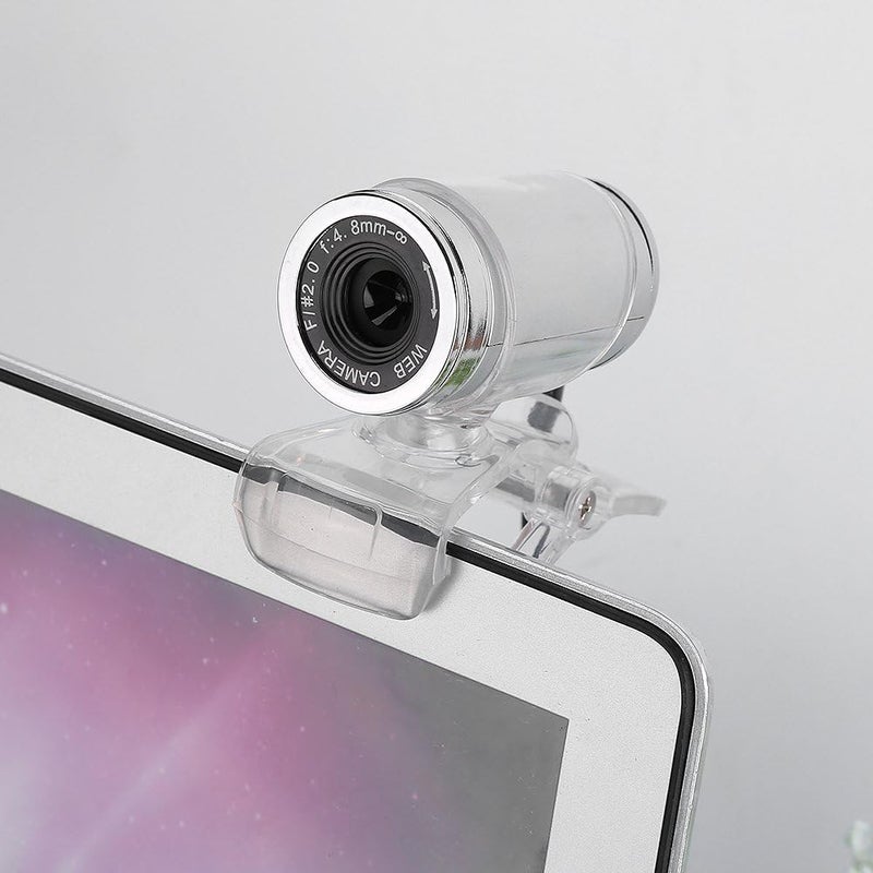 klarako HD 720P CMOS Night-Vision Webcam for Live Streaming 360 Clip-on USB Pro Web Camera Desktop Webcam with Microphone, 12 Megapixel Video Cam Plug Play(Black Silver) - Image 5