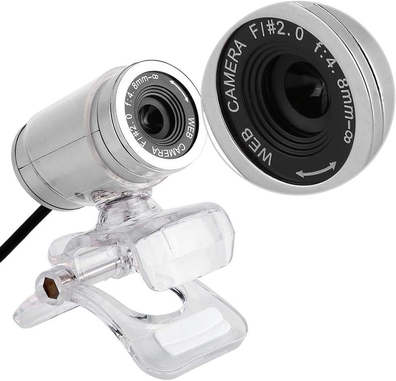 klarako HD 720P CMOS Night-Vision Webcam for Live Streaming 360 Clip-on USB Pro Web Camera Desktop Webcam with Microphone, 12 Megapixel Video Cam Plug Play(Black Silver) - Image 4