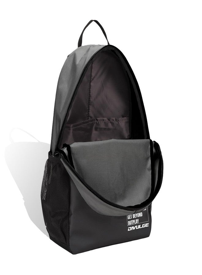 DIVULGE Coral 24 Liters Large Grey Casual Backpack with Laptop Sleeve, Front Pocket and Water Bottle Pouch (Grey) - Image 2