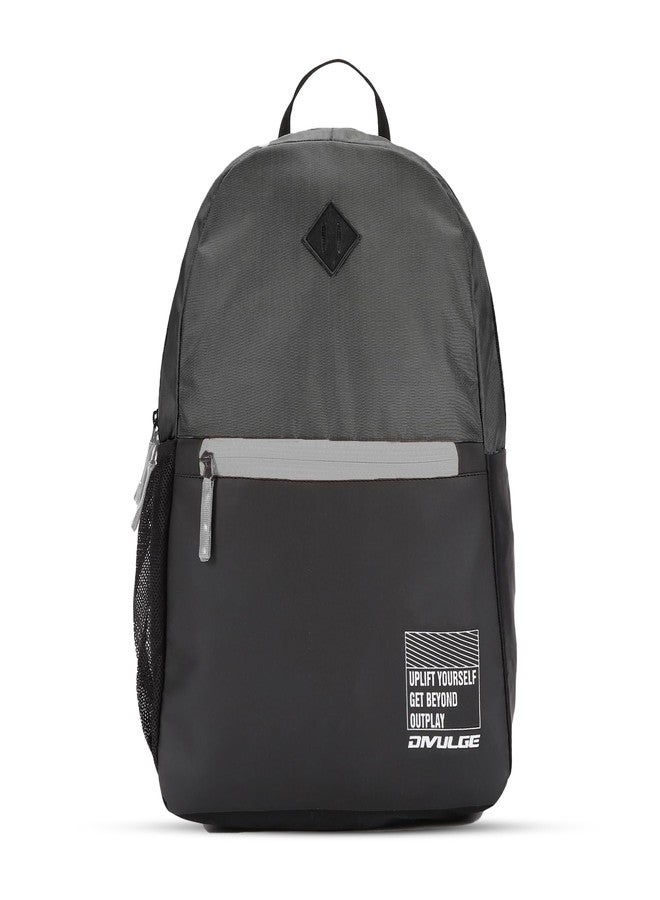 DIVULGE Coral 24 Liters Large Grey Casual Backpack with Laptop Sleeve, Front Pocket and Water Bottle Pouch (Grey) - Image 1