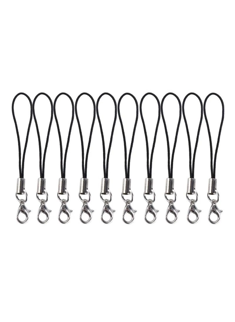 SOLDOUT 10 PCS Mobile Phone USB Drive Charm Strap Keychains Hooks Bag Key Ring Phone Lanyard String Phone Lanyard Lanyard Lariat Cords Lobster Clasp Rope (Pack of 10, Hook Style)  - Image 1