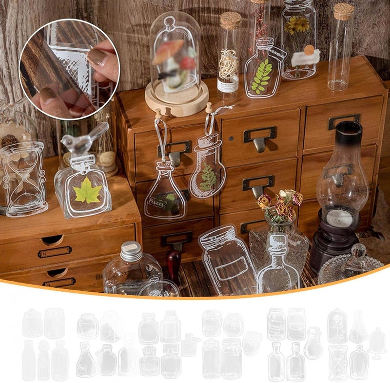 klarako Transparent Dried Flower Bookmarks, 20pcs DIY Dried Flower Bookmark Craft Dried Flower Bookmark Set Handmade Natural Plant Bookmark Reading Mark Bookmarks for Female Girl Adult Child (20pcs D) - Image 5