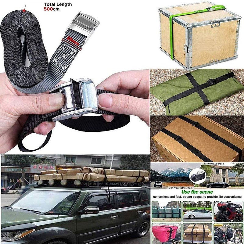 DIY Crafts DIY Crafts CTDIYHI41041 Ratchet Tie Down Straps 500 lbs Load Cap 1500 lbs Break Strength Heavy Duty  - Image 4