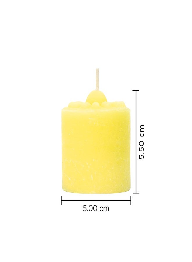 Stone & Feather� (SnF), Winsome Decorative, Size 2x2 inches, Pack of 4, Jasmine Aromatic Pillar Candle (Paraffin Wax), Burning Time 18-20 Hours, for Meditation, Home Decoration, Diwali - Image 5