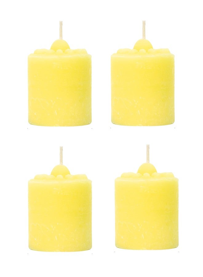 Stone & Feather� (SnF), Winsome Decorative, Size 2x2 inches, Pack of 4, Jasmine Aromatic Pillar Candle (Paraffin Wax), Burning Time 18-20 Hours, for Meditation, Home Decoration, Diwali - Image 3