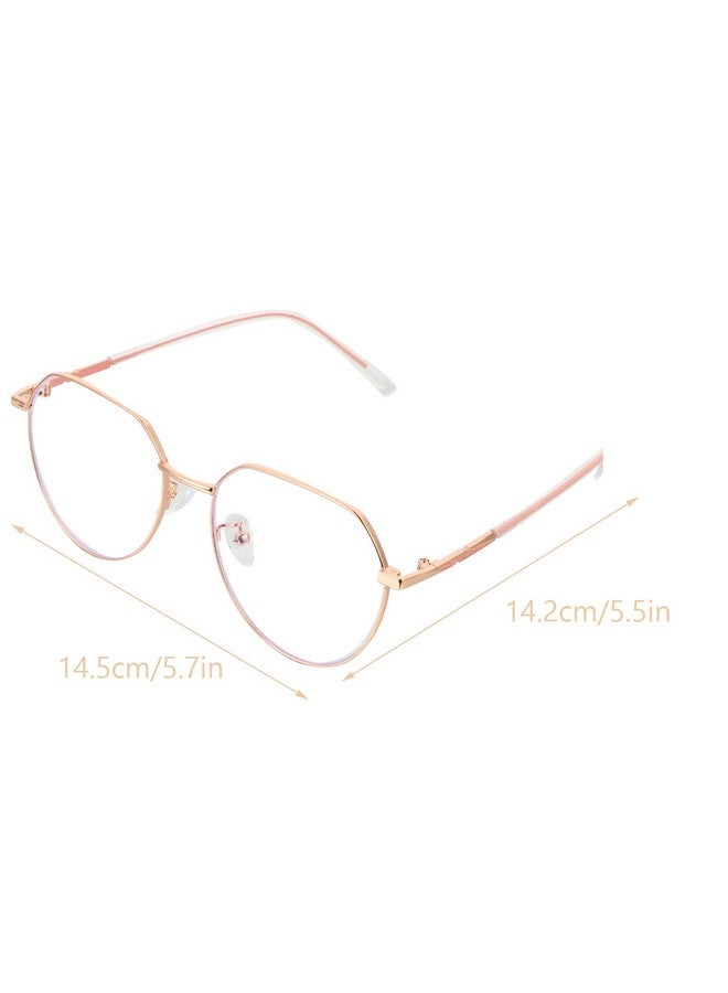 Artibetter 1 Piece Blue Light Filter Vintage Round Computer Eyewear for Men Women Anti Glare UV Protection Gaming Mobile Screen Reading Office Use - Image 3