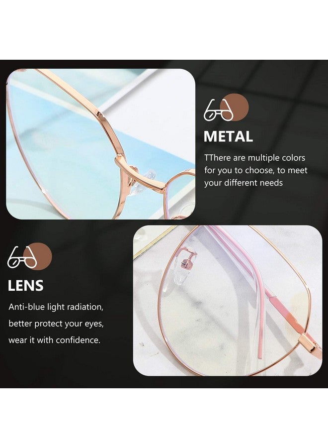 Artibetter 1 Piece Blue Light Filter Vintage Round Computer Eyewear for Men Women Anti Glare UV Protection Gaming Mobile Screen Reading Office Use - Image 5
