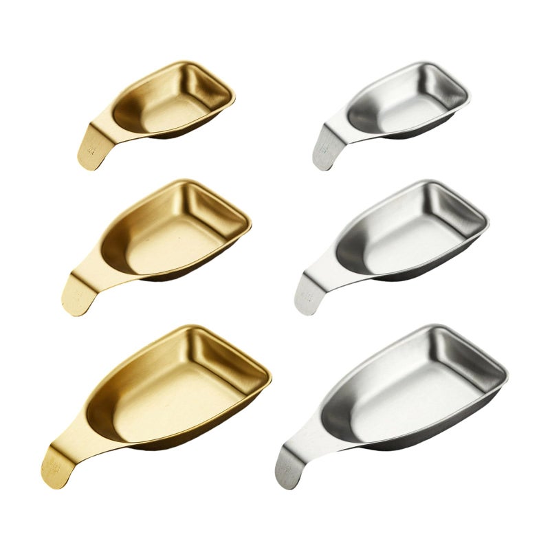 2 Pack Sand Light Miniature Sauce Dishes Stainless Steel Condiment Plates For Kitchen BBQ Outdoor Dining - Image 5